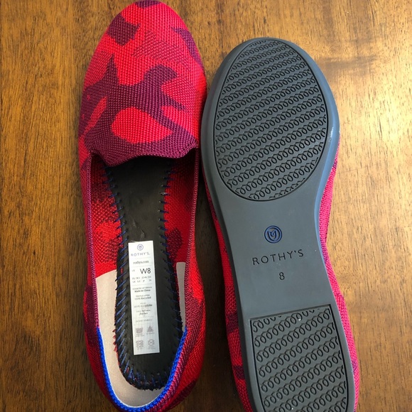 Rothys red camo loafers- size 8 - Picture 2 of 4